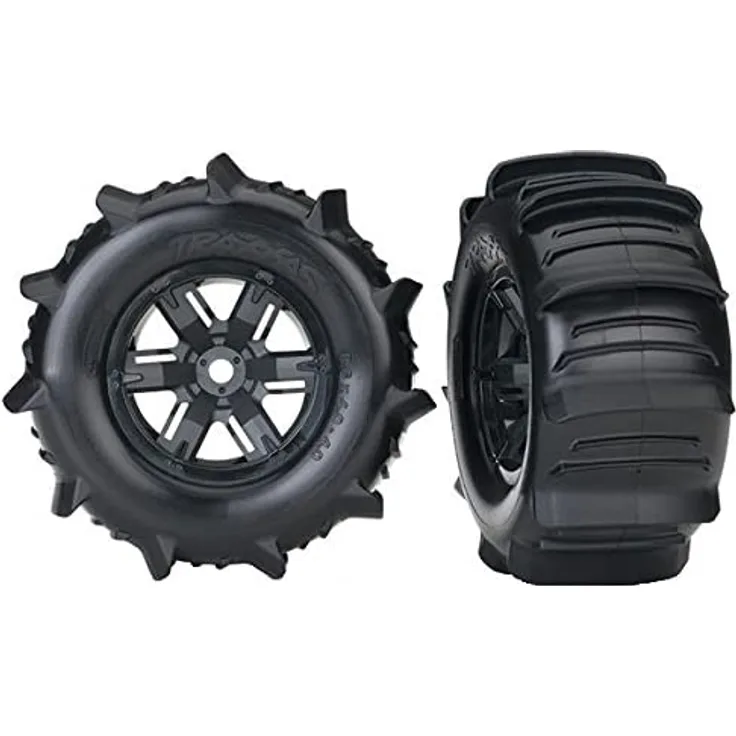 Traxxas 7773 Paddle-Reifen auf Felge X-Maxx schwarz (2)