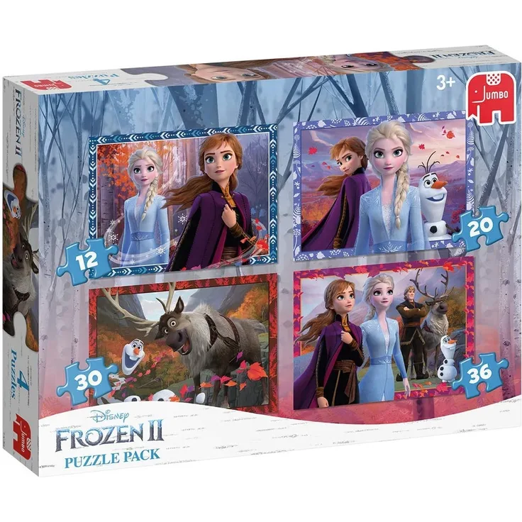 Jumbo 19747 2-4in1 Pack Disney Frozen 2 2-4-in-1 Puzzle-Set, Multi