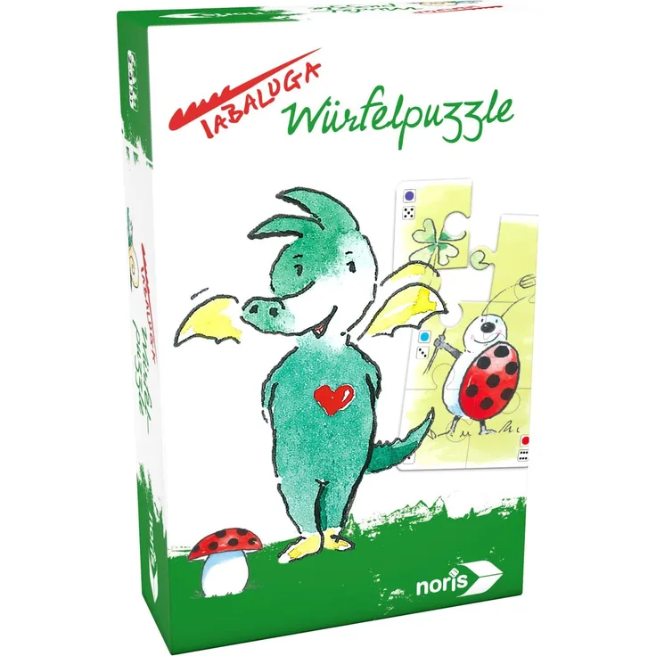 noris 606094233 - Tabaluga - Würfelpuzzle, Kinderspiel