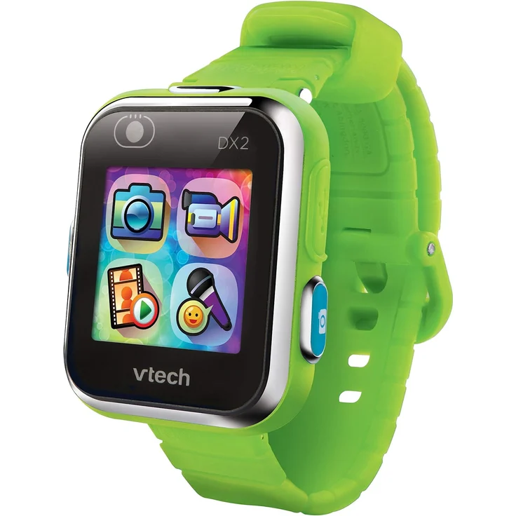 VTech 'Kidizoom Smart Watch DX2', ab 5 Jahren, LCD Farb-Touchdisplay (1,41", 128 x 128 Pixel), inkl. vielen lustigen Uhrmotiven zum Wechseln und aufregenden Bewegungsspielen, grün – Bild 2