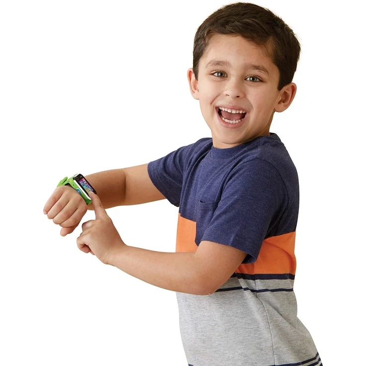 VTech 'Kidizoom Smart Watch DX2', ab 5 Jahren, LCD Farb-Touchdisplay (1,41", 128 x 128 Pixel), inkl. vielen lustigen Uhrmotiven zum Wechseln und aufregenden Bewegungsspielen, grün – Bild 5