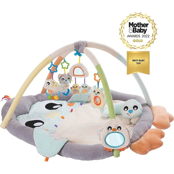 Playgro Spiel- und Krabbeldecke Pinguin für Babys mit Erlebnis-Spielbogen, Ab 0 Monate, 40220, mehrfarbig – Bild 2