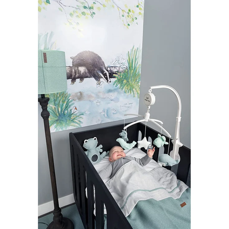 BO Baby's Only - Musik Mobile - Stonegreen/Mint/Weiß - 100% Polyester – Bild 4