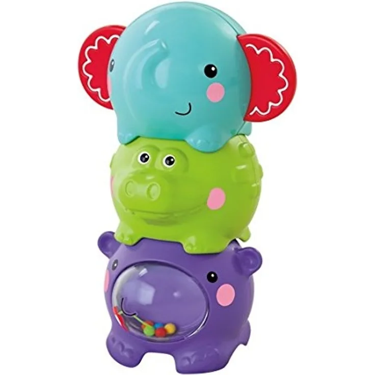 Mattel BGP41 - Fisher-Price Stapelfreunde, 3 niedliche Tiere