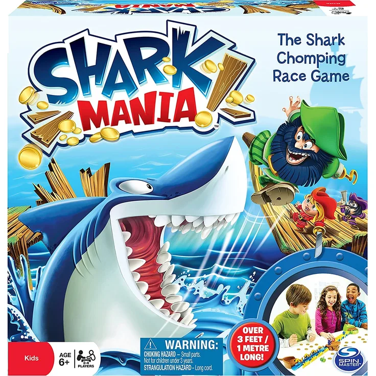 Spin Master 6024302 - Shark Mania, Brettspiel