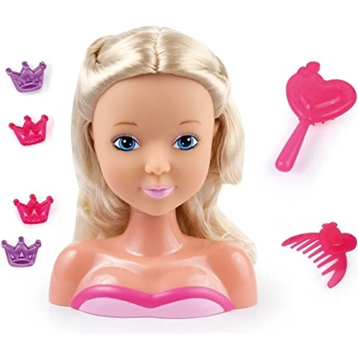 Bayer Design 9001900 - Frisierkopf My Lovely Princess mit Zubehör, 19 cm