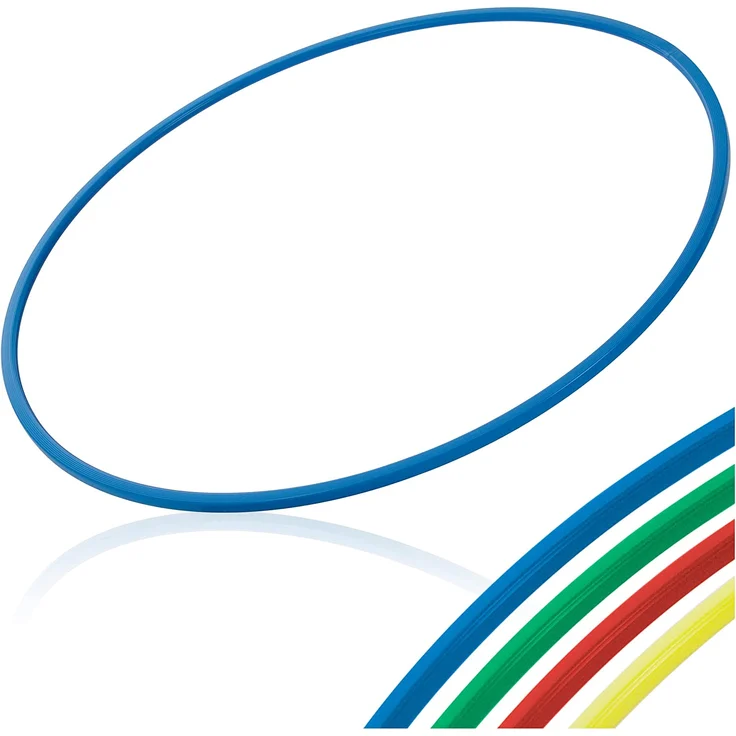 Sport-Tec Gymnastikreifen aus Kunststoff, Hula Hoop, Trainingsreifen, Turnreifen, Fitnessreifen, 80 cm, 400g, Blau – Bild 1
