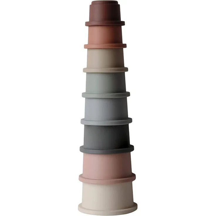 Mushie Stapelturm Pastell Rosa - Preisvergleich