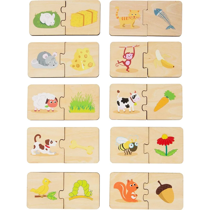 Puzzle Dieren & Eten junior Holz 20 Teile – Bild 2