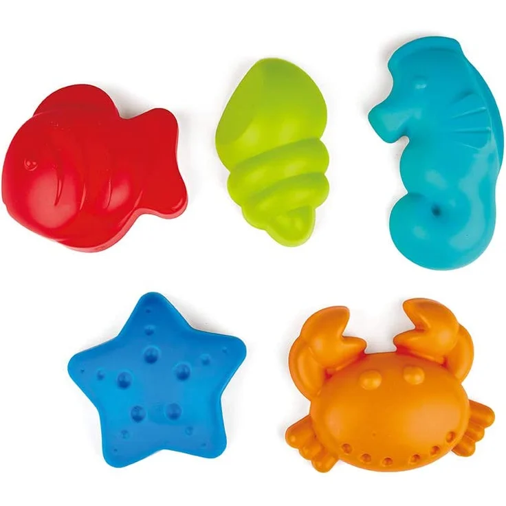 Hape E4058 - Meerestiere-Förmchen, Strandspielzeug/Sandspielzeug, mehrfarbig - Preisvergleich – Bild 1