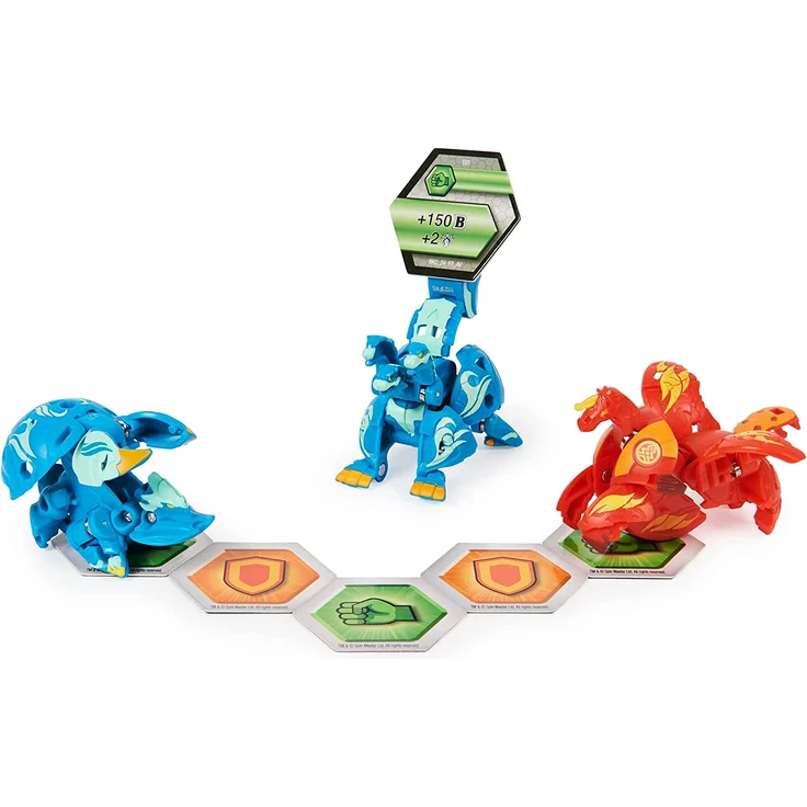 Spin Master Bakugan Evolutions Starter Pack with 3 Bakugan Minifigures (with Ultra Aquos Howlkor Basic Pyrus Pegatrix Basic Aquos Colossus) - Preisvergleich – Bild 3