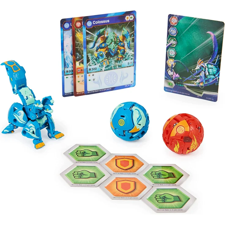 Spin Master Bakugan Evolutions Starter Pack with 3 Bakugan Minifigures (with Ultra Aquos Howlkor Basic Pyrus Pegatrix Basic Aquos Colossus) - Preisvergleich – Bild 2