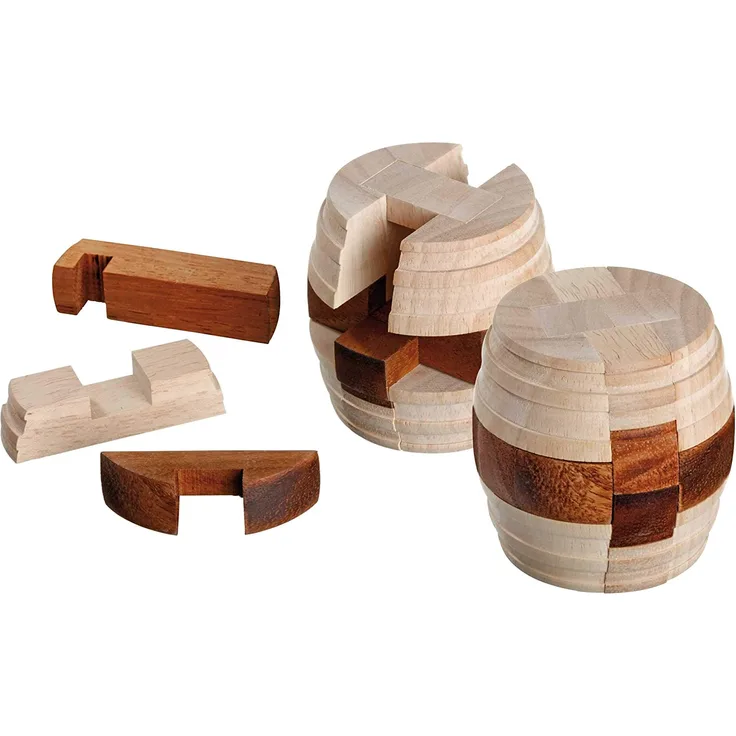 Philos 6020 - Fass des Diogenes, 12 Puzzle Teile, Denk- und Knobelspiel