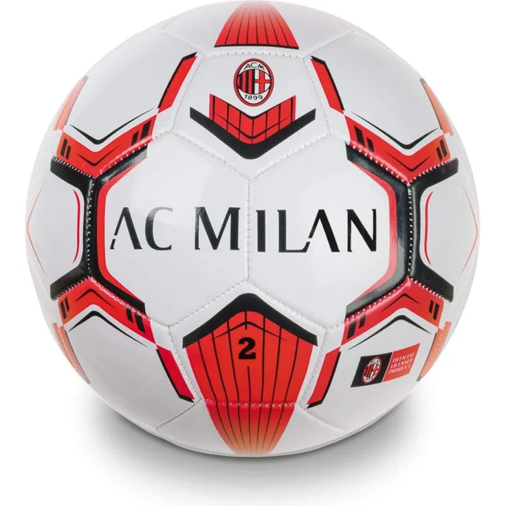 Mondo Toys Fußball A. C. Milan Pro - Größe 2 - 150 g - Rot/Schwarz - 13716