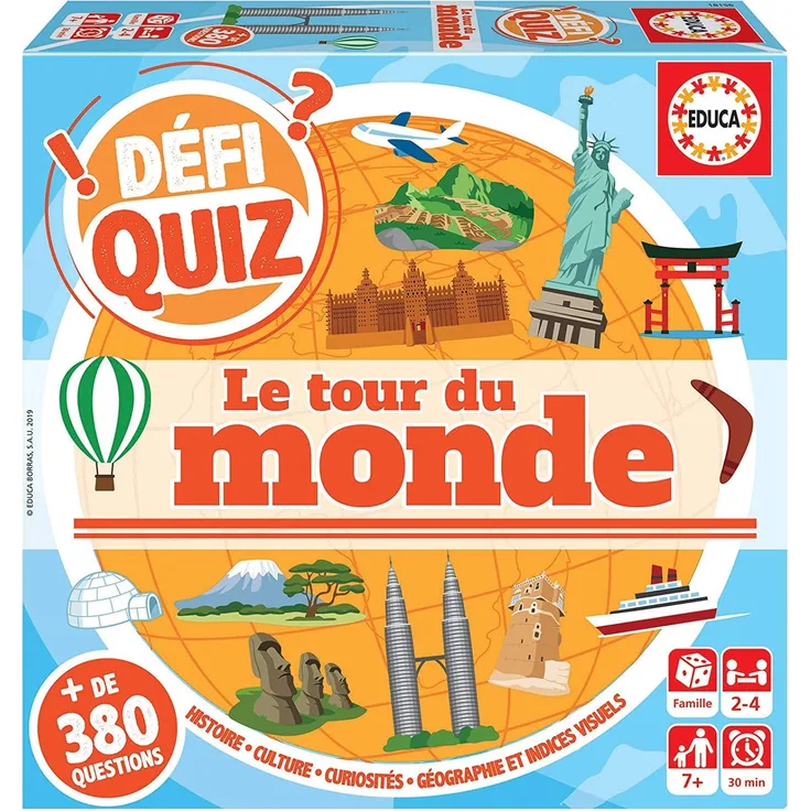 Educa Borrás Defi Quiz-Le Tour du Monde Gesellschaftsspiel, 18156