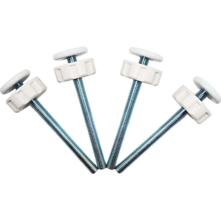Baby Gate Guru Extralange Spindelstangen Druck Mounted Tore Ersatz Set - 4 Packung mit M10 Spindelschraube Schrauben für Baby und Haustier-Sicherheits-Gates (10mm, Weiß) - Preisvergleich