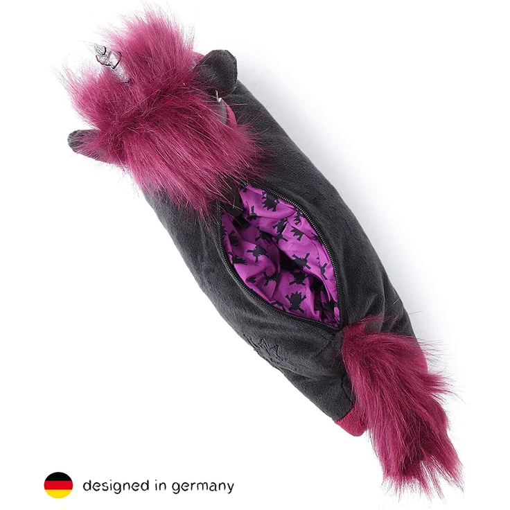 corimori 1845 - Punk-Einhorn Ruby Mäppchen Federmäppchen, Jungen Mädchen Teenager, Schwarz Pink – Bild 4