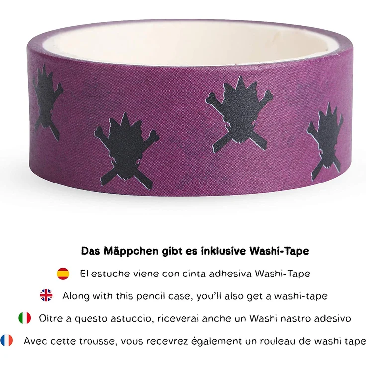 corimori 1845 - Punk-Einhorn Ruby Mäppchen Federmäppchen, Jungen Mädchen Teenager, Schwarz Pink – Bild 5