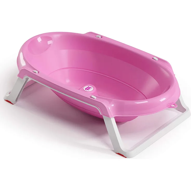 OK Baby N38956640X Onda Slim - Faltbare Baby-Badewanne, pink