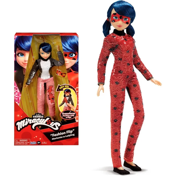 Miraculous - Marinette - Pailetten Puppe – Bild 1
