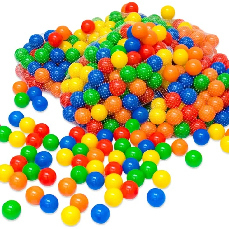 1200 bunte Bälle für Bällebad 5,5cm Babybälle Plastikbälle Baby Spielbälle