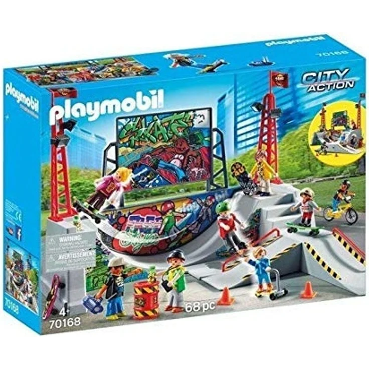 Playmobil City Action 70168 Skatepark mit 4 Skateboards – Bild 1