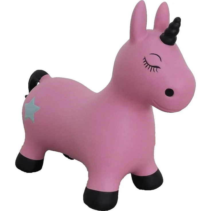 Jamara 460453 Hüpftier Einhorn pink mit Pumpe-bis 50 kg, fördert den Gleichgewichtssinn und die motorischen Fähigkeiten, robust und widerstandsfähig, pflegeleicht – Bild 4