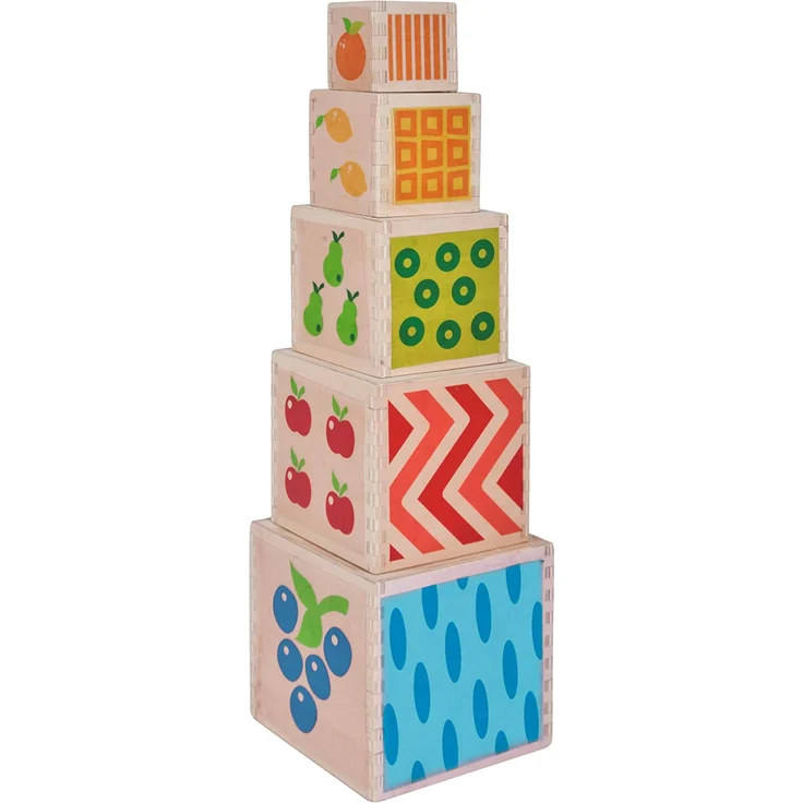 Eichhorn 100002252 - Bunter Steckturm, 10-tlg, Höhe: 40cm, Birkenholz – Bild 4