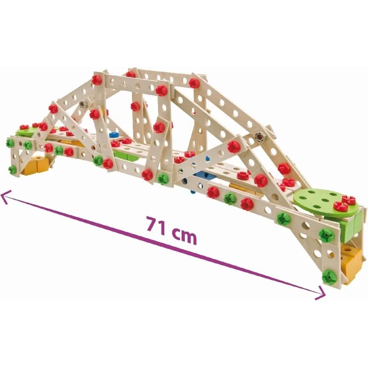 Eichhorn - Constructor Windrad - vielseitiges Holzspielzeug 300 Bauteile, 8 verschiedene Konstruktionen, für Kinder ab 6 Jahren, FSC 100% Buchenholz – Bild 19