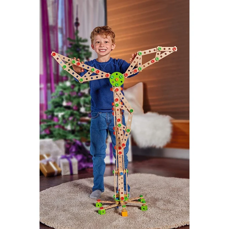 Eichhorn - Constructor Windrad - vielseitiges Holzspielzeug 300 Bauteile, 8 verschiedene Konstruktionen, für Kinder ab 6 Jahren, FSC 100% Buchenholz – Bild 4