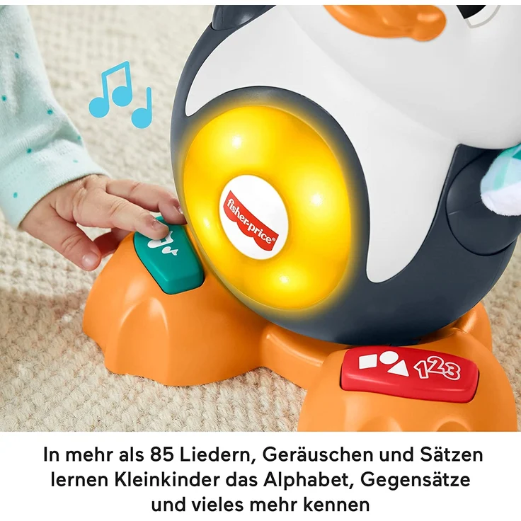Mattel HCJ59 - Fisher-Price - BlinkiLinkis - Babyspielzeug mit Licht und Sound, Pinguin - Preisvergleich – Bild 5