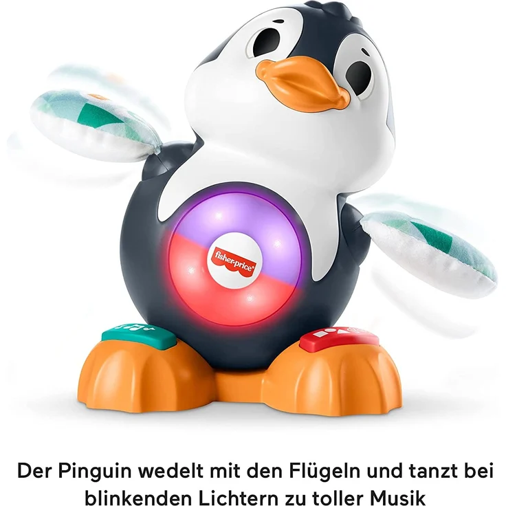 Mattel HCJ59 - Fisher-Price - BlinkiLinkis - Babyspielzeug mit Licht und Sound, Pinguin - Preisvergleich – Bild 4
