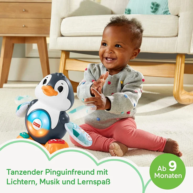 Mattel HCJ59 - Fisher-Price - BlinkiLinkis - Babyspielzeug mit Licht und Sound, Pinguin - Preisvergleich – Bild 3