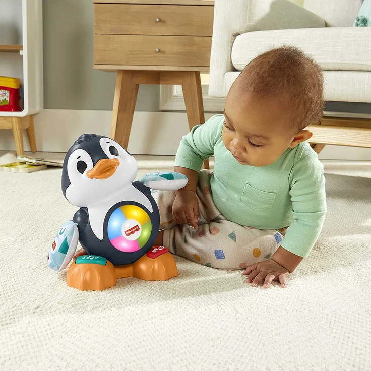 Mattel HCJ59 - Fisher-Price - BlinkiLinkis - Babyspielzeug mit Licht und Sound, Pinguin - Preisvergleich – Bild 2