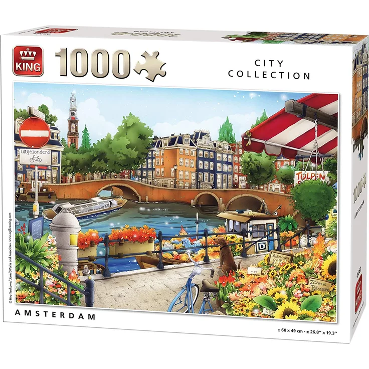 King 13.622 cm Amsterdam Puzzle (1000 Teile)