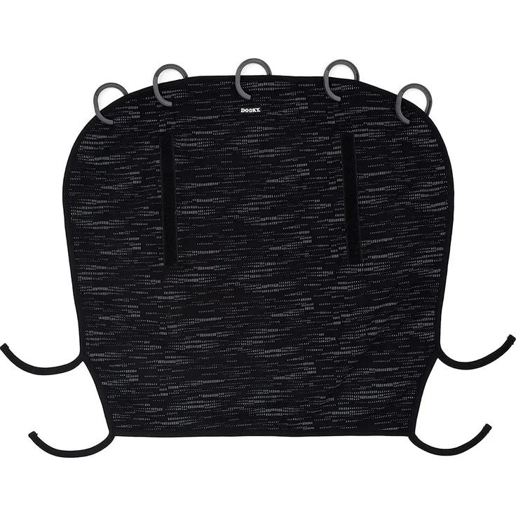 Dooky Universal Cover Matrix Sonnenschutz, Wetterschutz für Babyschale, Kinderwagen und Buggy (UV-Schutz LSF 40+, TÜV getestet, universale Passform), Schwarz