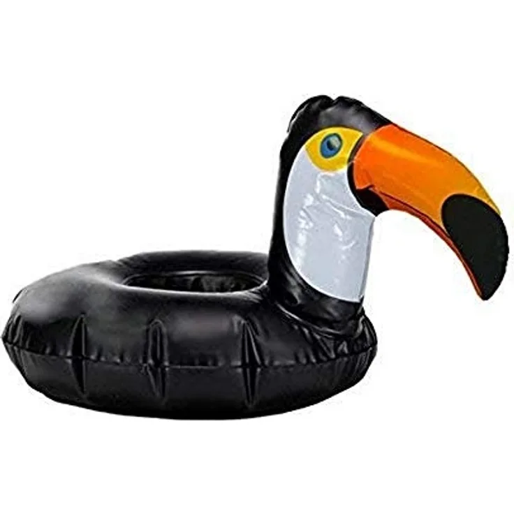 Folat Getränkehalter schwimmender Tukan zum Aufblasen Mehrfarbig