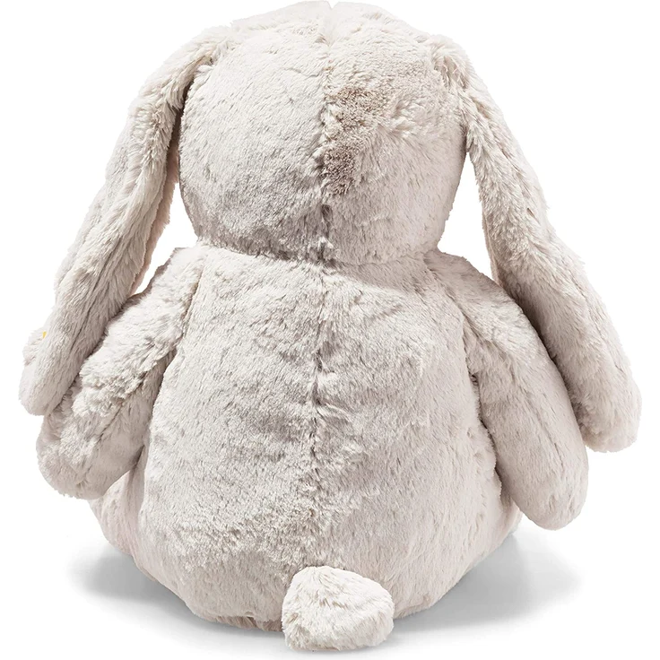Steiff Hoppie Hase - 48 cm - Plüschhase mit Schlappohren - Kuscheltier für Kinder - Soft Cuddly Friends - beweglich & waschbar - hellgrau (080913) – Bild 3