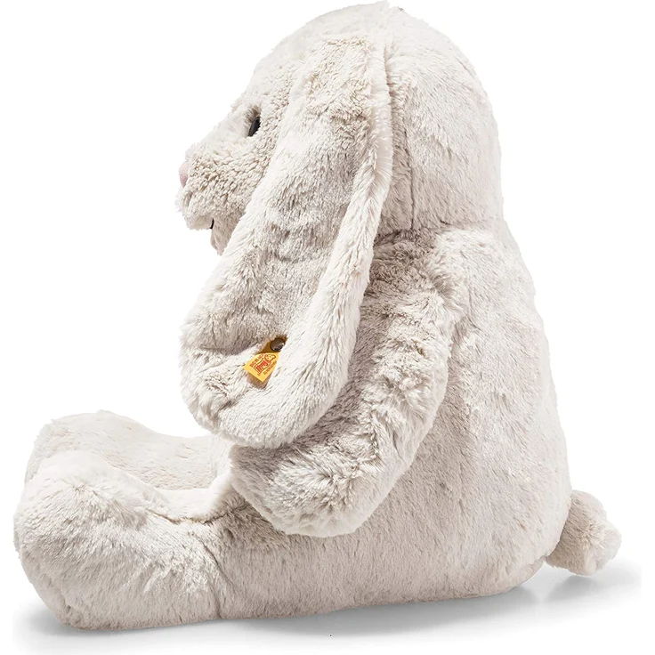 Steiff Hoppie Hase - 48 cm - Plüschhase mit Schlappohren - Kuscheltier für Kinder - Soft Cuddly Friends - beweglich & waschbar - hellgrau (080913) – Bild 2