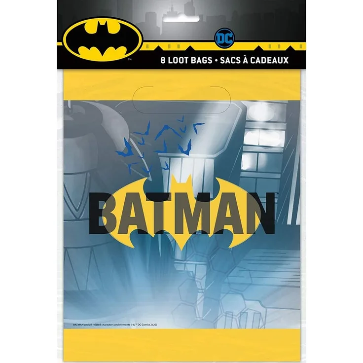 Haza Original Verteilungstaschen Batman22,4 cm blau/gelb 8 Stück