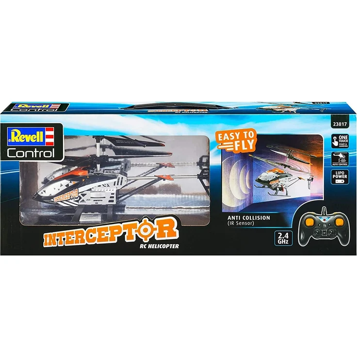 Revell Control 23817 Anti-Crash Heli Interceptor Ferngesteuerter Hubschrauber, Silber – Bild 2