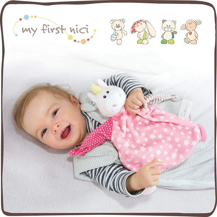 NICI Schmusetuch Hase ‚Kleine Prinzessin´ 25x25 cm – Hase Schnuffeltuch ab 0+ Monaten – Hase Kuscheltuch für Babys & Kleinkinder – Baby Kuscheltier / Schnuffeltuch – Schmusetuch für Mädchen – 40042 – Bild 6