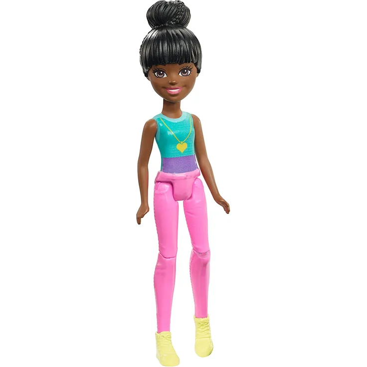 Barbie FHV75 On The Go Puppe (schwarzhaarig mit türkis-blauem Shirt) – Bild 3