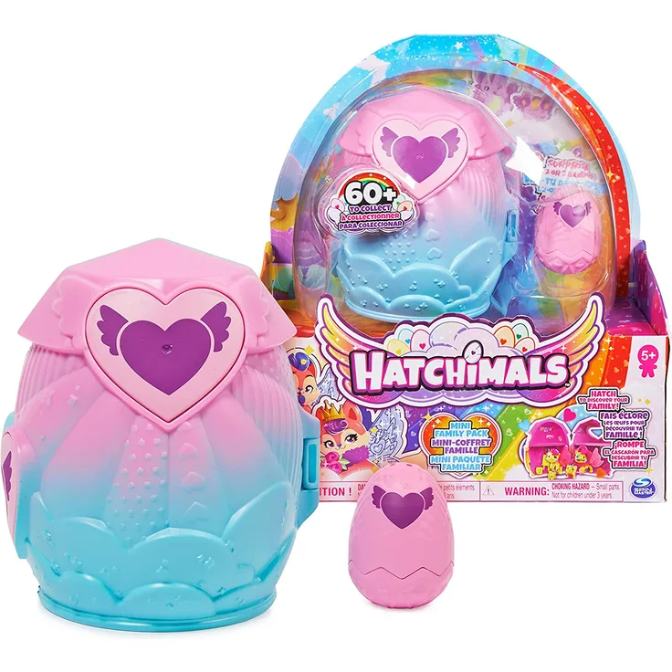 Hatchimals CollEGGtibles Family Pack Home Playset with 3 Characters and up to 3 Surprise Babies (Style May Vary)