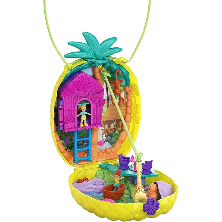 Polly Pocket GKJ64 - Ananas Tasche, tragbare Schatulle mit Zubehörteilen, Spielzeug ab 4 Jahren – Bild 9