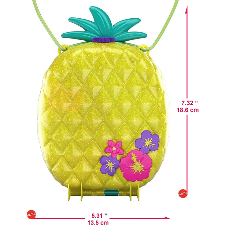 Polly Pocket GKJ64 - Ananas Tasche, tragbare Schatulle mit Zubehörteilen, Spielzeug ab 4 Jahren – Bild 10