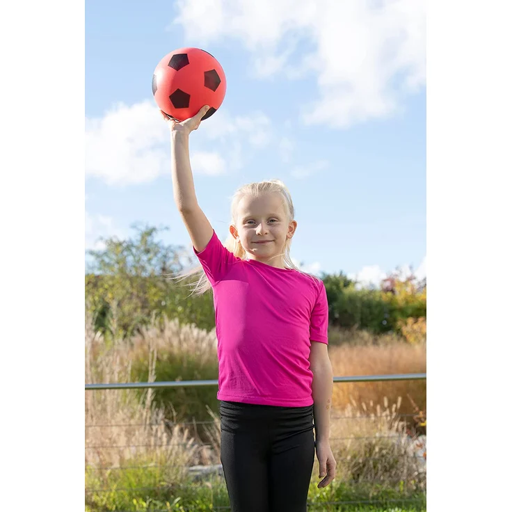 Betzold Kinder-Softball, Soft-Bälle, Kinder-Ball aus Schaumstoff, Schaumstoffball, besonders weich und griffig, gelb, blau, rot, im Netz, unbeschichtet, Ø 12 cm,3 Stück – Bild 8