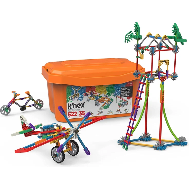 Knex 35375- Technic Bausteine Box Konstruktionsspielzeug - 522 Klemmbausteine – Bild 1