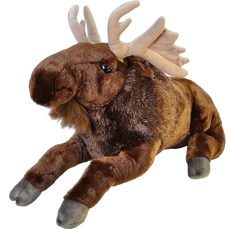 Wild Republic 19324 Jumbo Plüsch Elch, großes Kuscheltier, Plüschtier, Cuddlekins, 76 cm