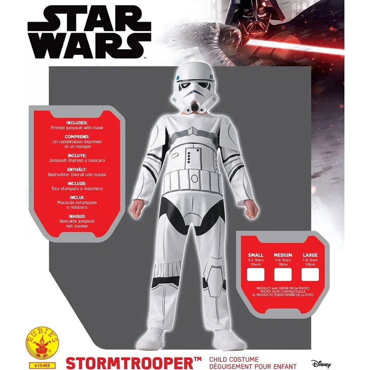 Rubie's Stormtrooper Star Wars Rebels Kostüm für Kinder, Größe:S – Bild 5